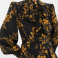 Gilded Floral Long Sleeve Maxi Dress