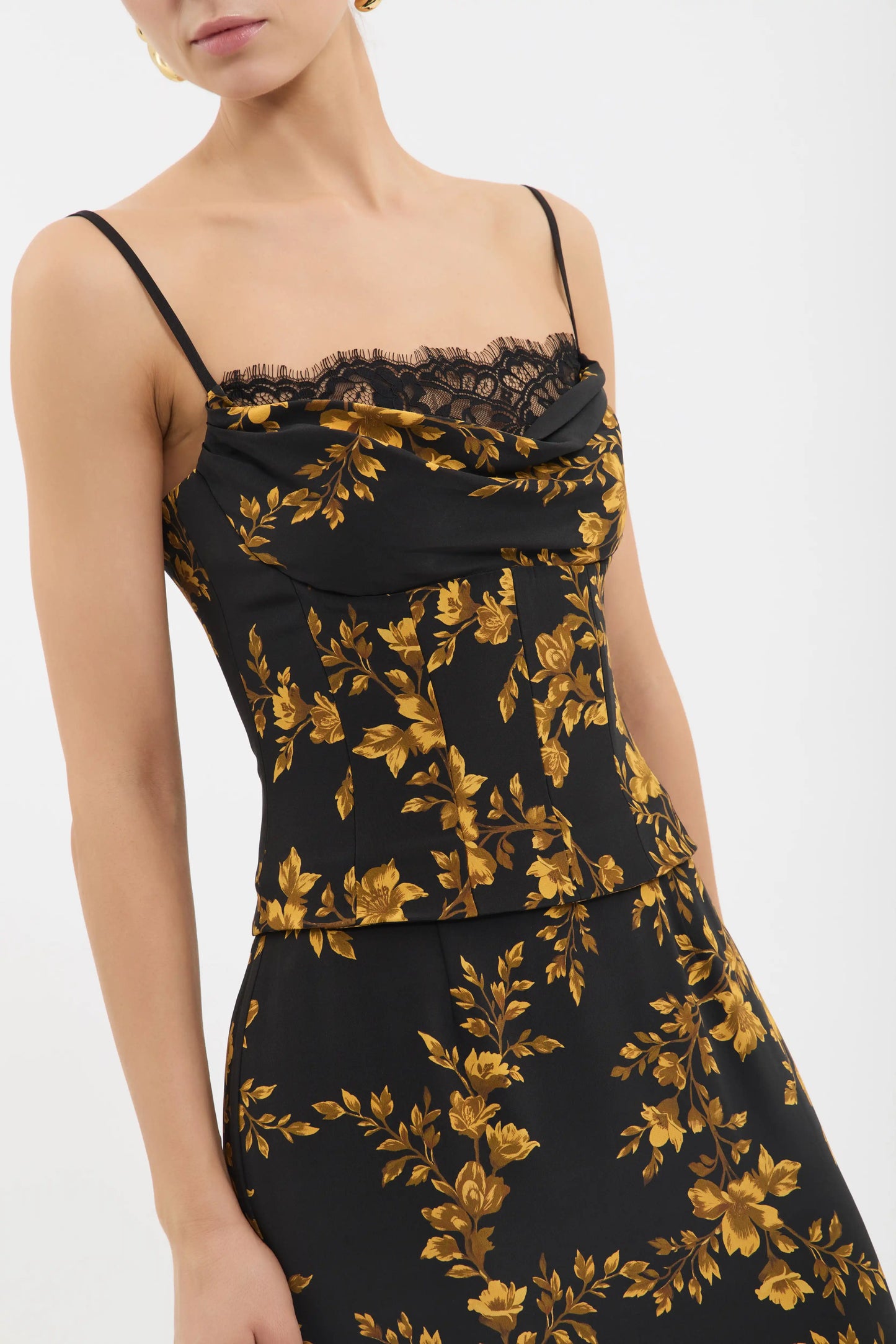 Gilded Floral Maxi Dress