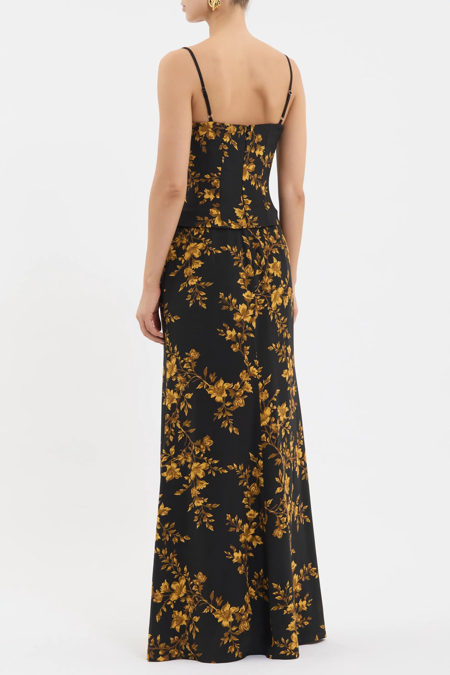 Gilded Floral Maxi Dress