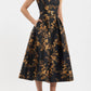 Gilded Floral Midi Dress