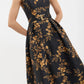 Gilded Floral Midi Dress