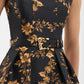 Gilded Floral Midi Dress