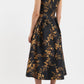 Gilded Floral Midi Dress