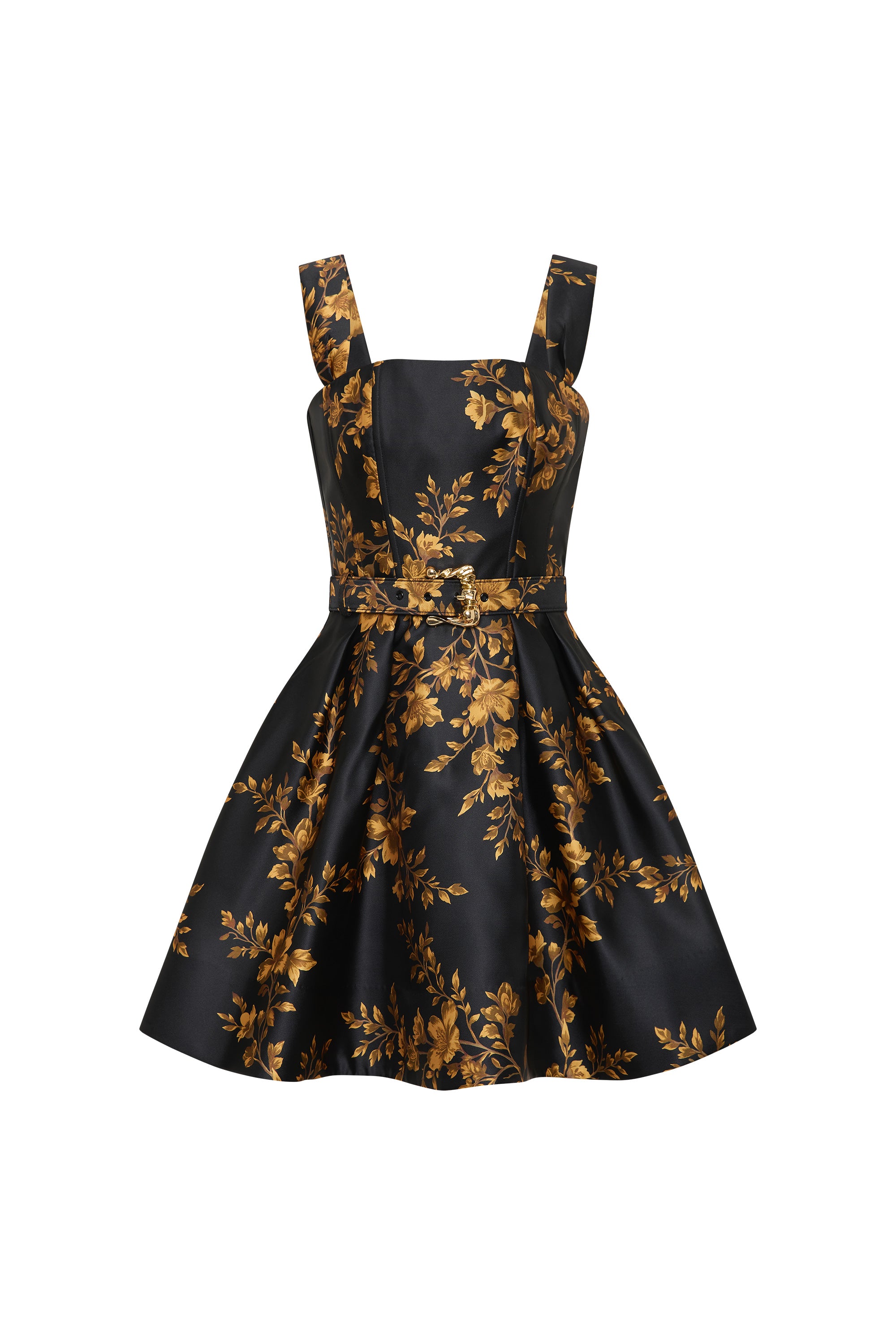 Gilded Floral Mini Dress
