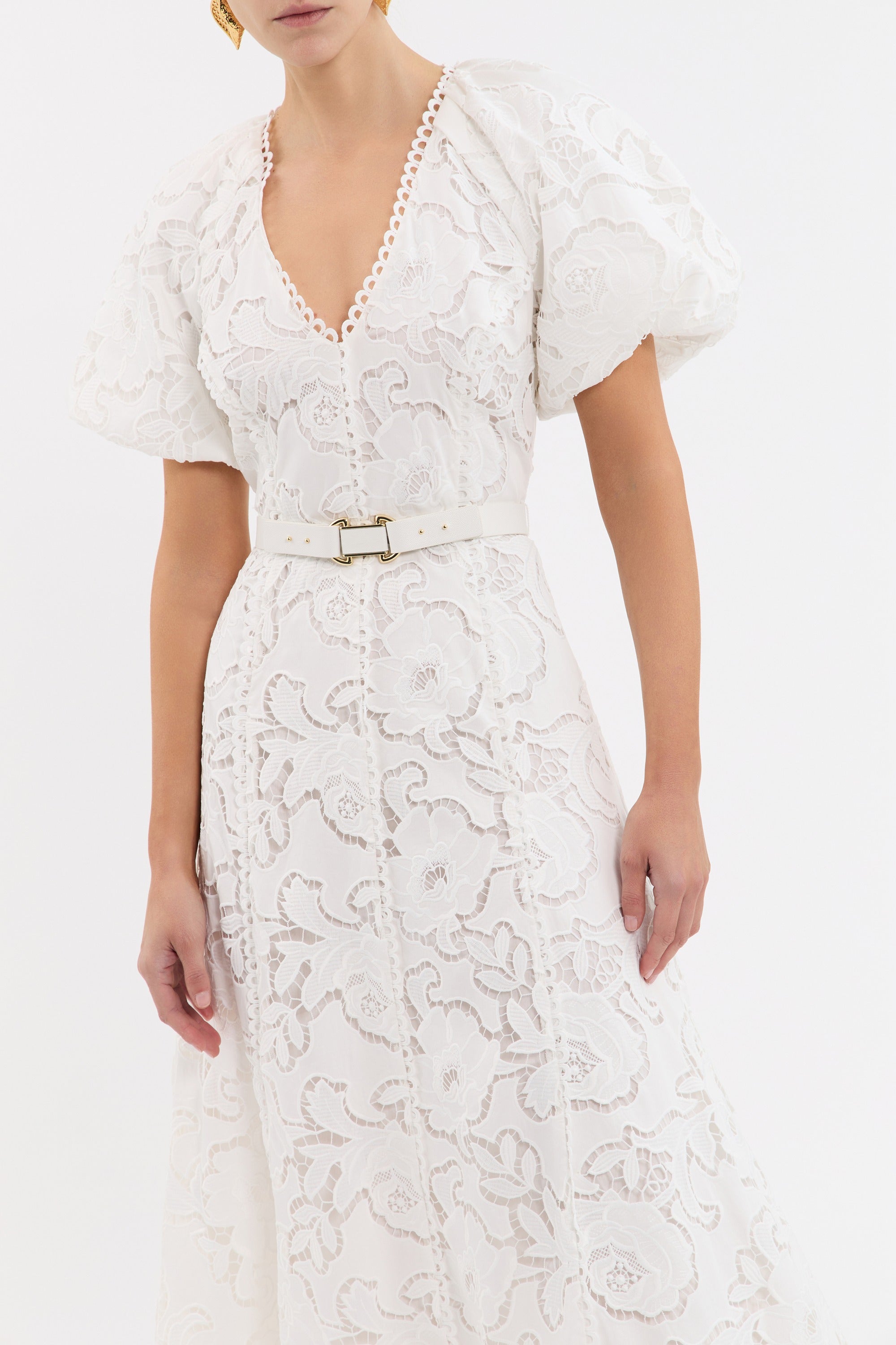 Ginger Puff Sleeve Midi Dress – Rebecca Vallance