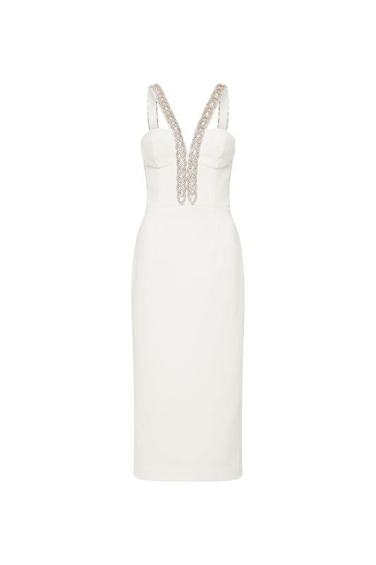 Grace Midi Dress Ivory