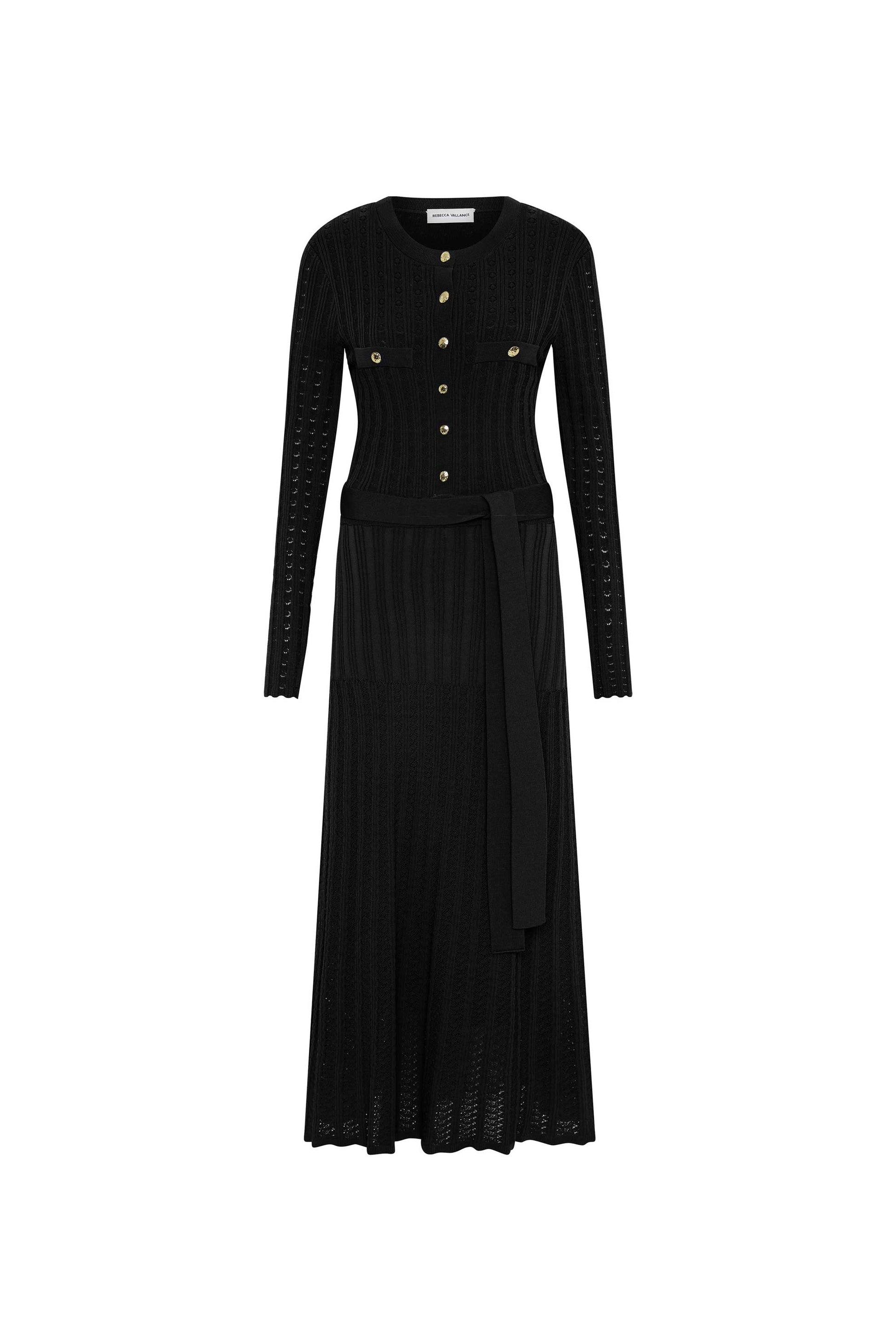 Kayla Knit Midi Dress Black Rebecca Vallance Kayla Knit Midi Dress Black Rebecca Vallance