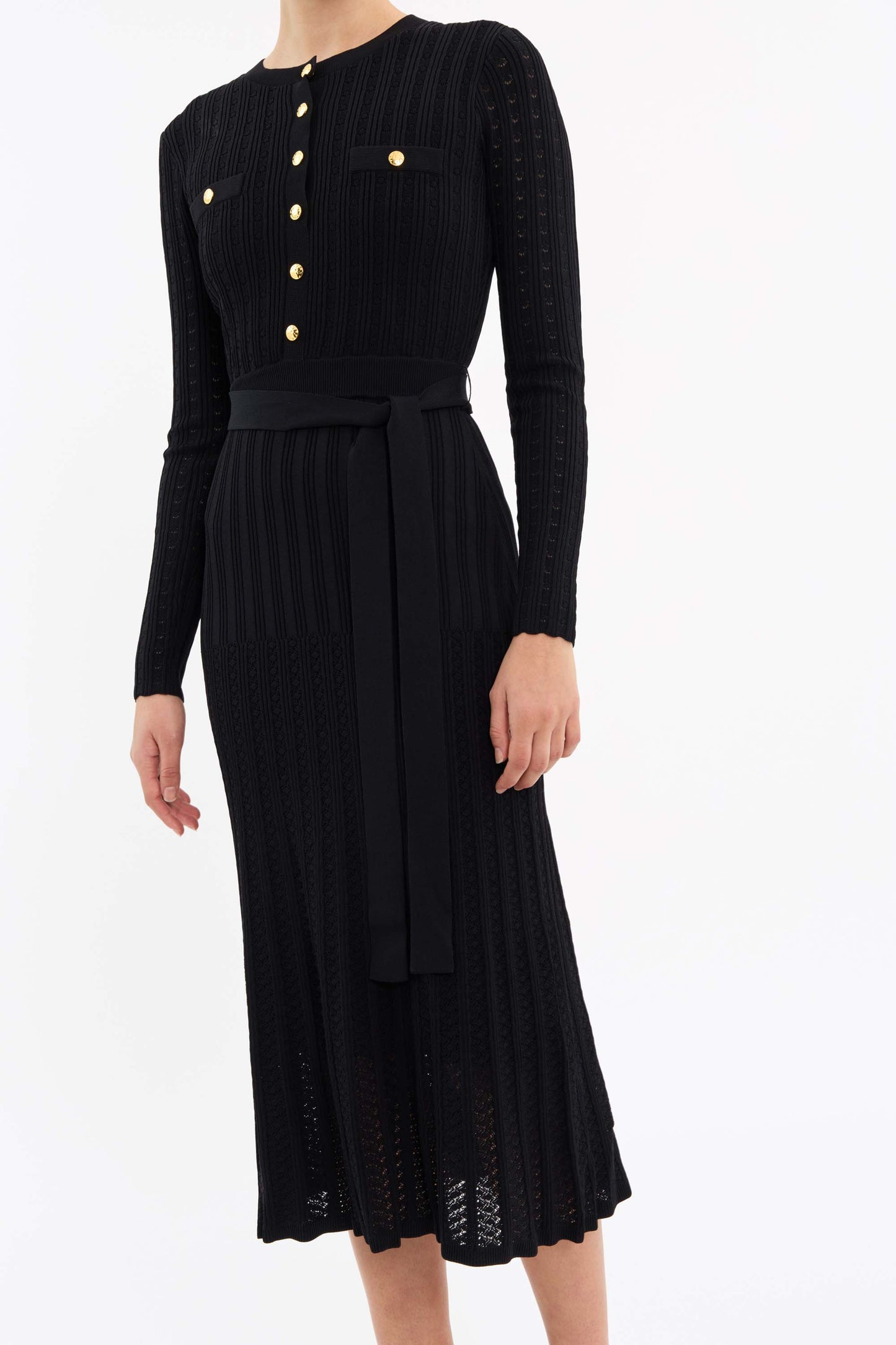 Kayla Knit Midi Dress Black Rebecca Vallance Kayla Knit Midi Dress Black Rebecca Vallance