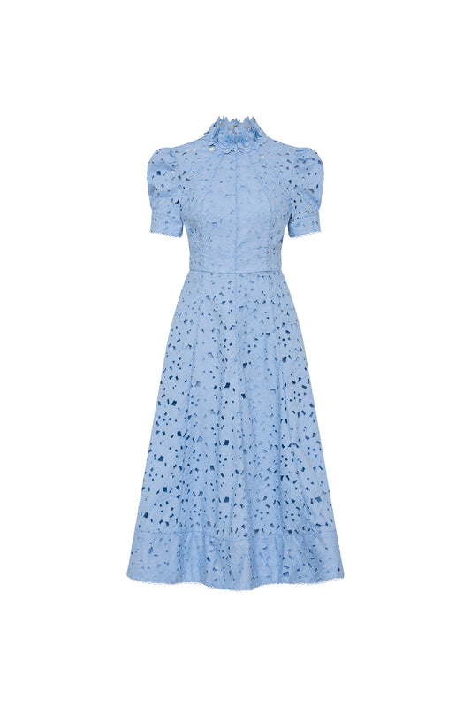 princess polly baby blue dress Rebecca Vallance | Ula Midi Dress in Navy