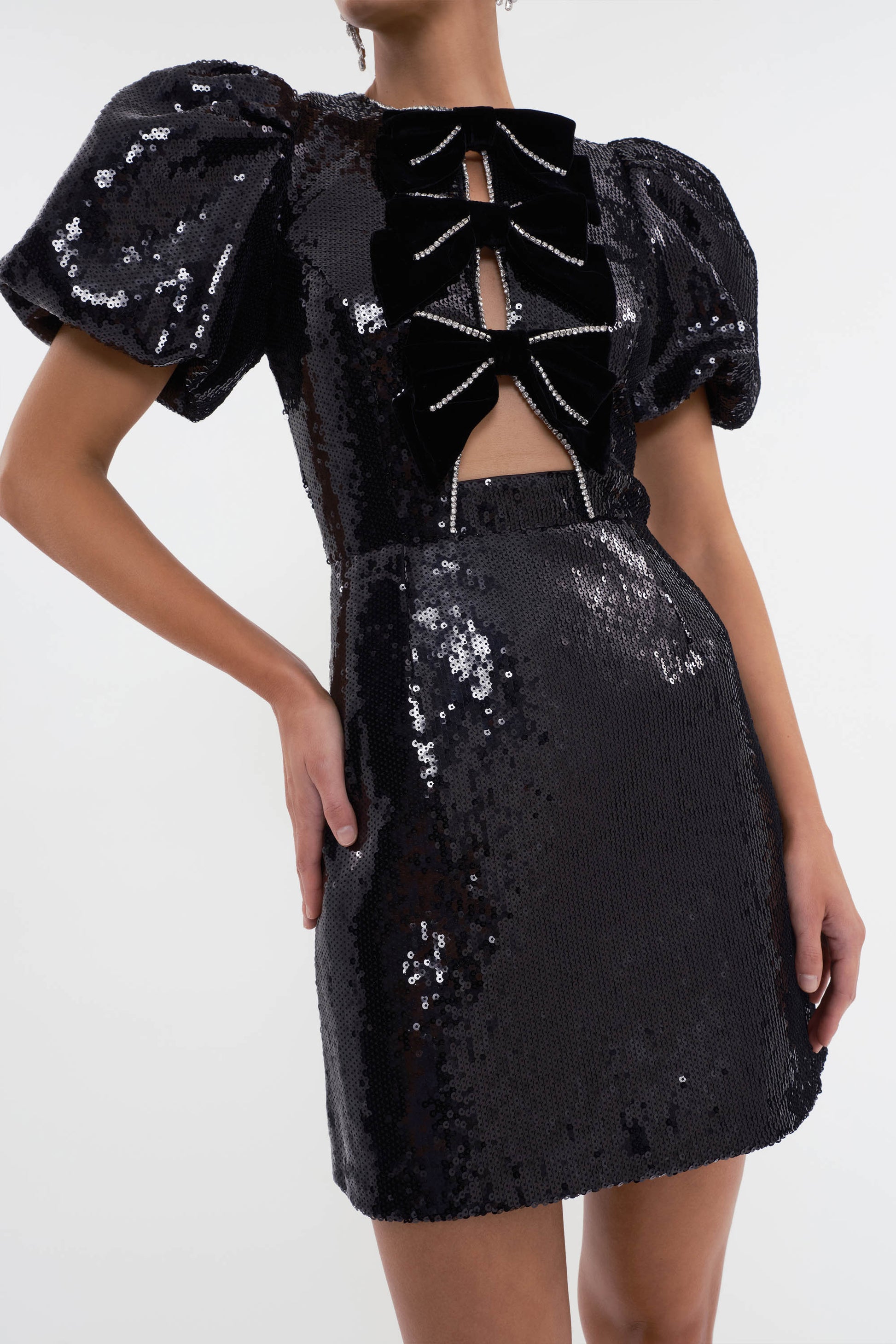Lena Bow Mini Dress Rebecca Vallance Lena Bow Mini Dress Rebecca Vallance