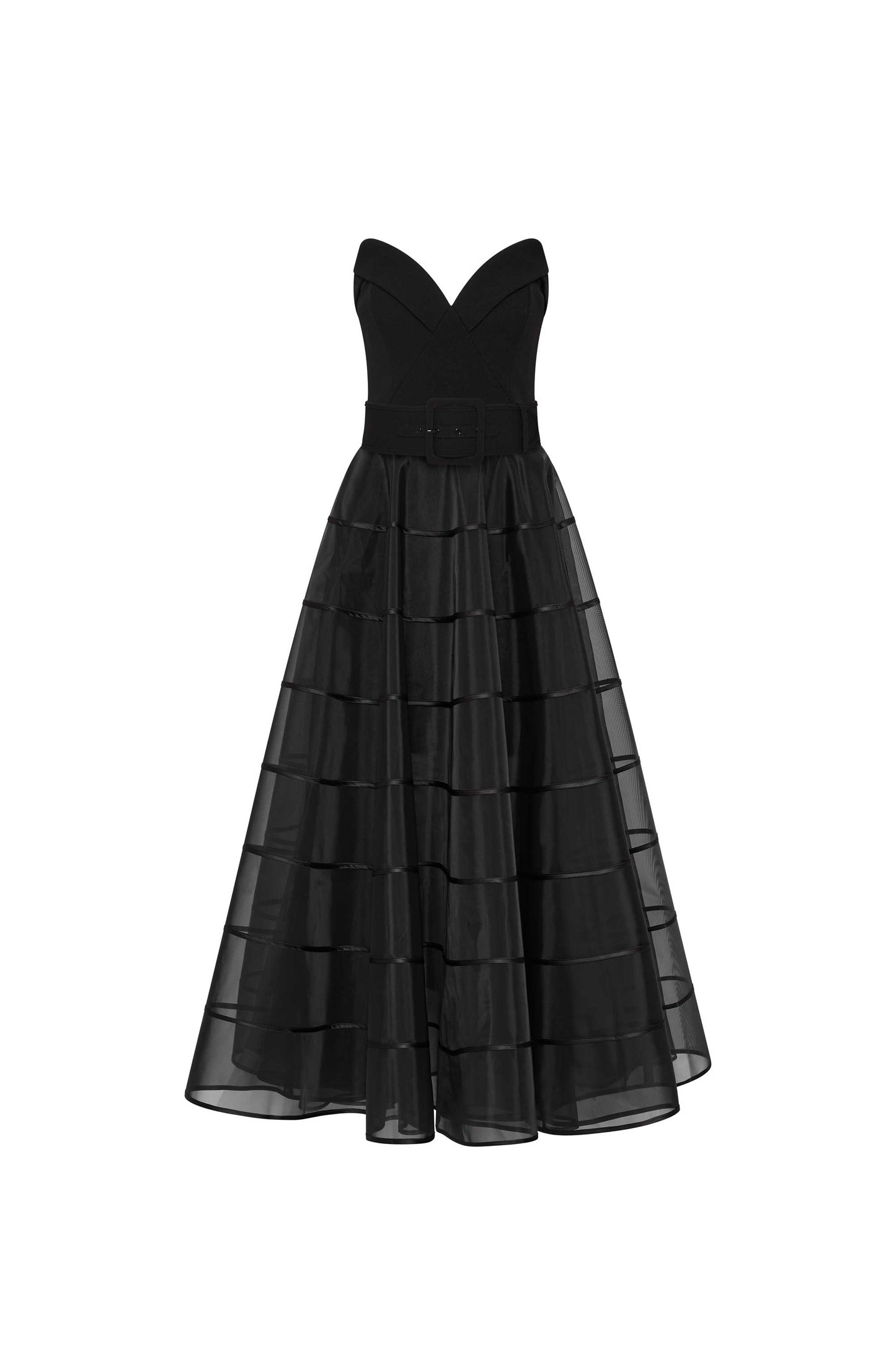 Marcella Strapless Midi Dress – Rebecca Vallance