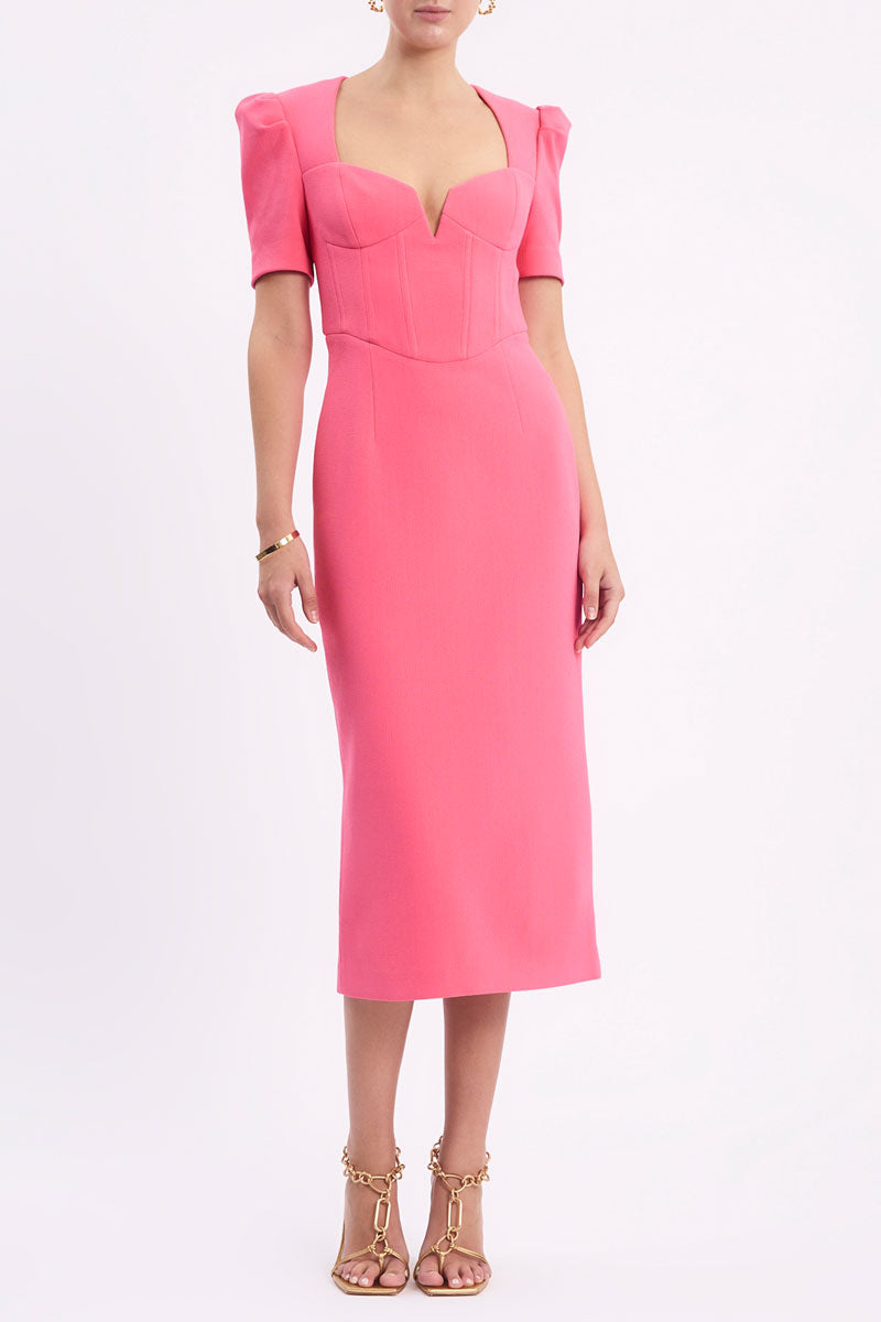 Marie Midi Dress Pink