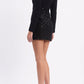 Marie Long Sleeve Mini Dress Black