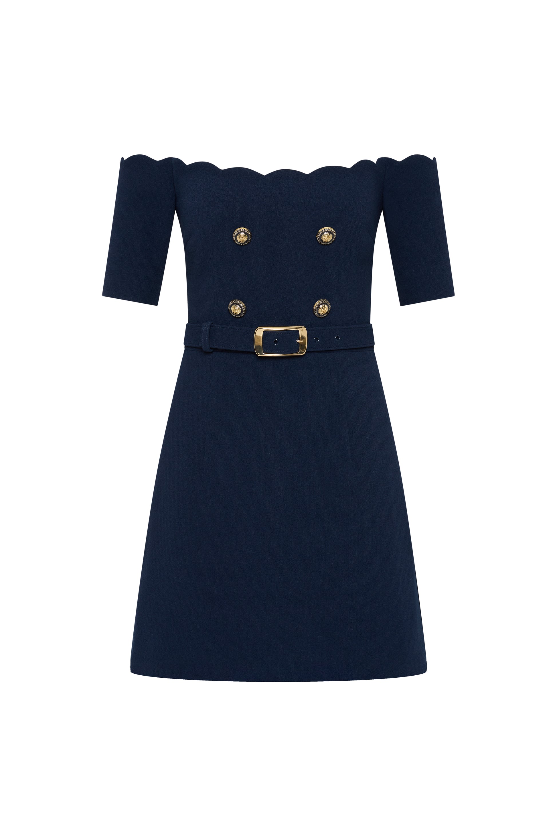Marina Off The Shoulder Mini Dress Navy Size 6 Marina Off The Shoulder Mini Dress Navy Size 6