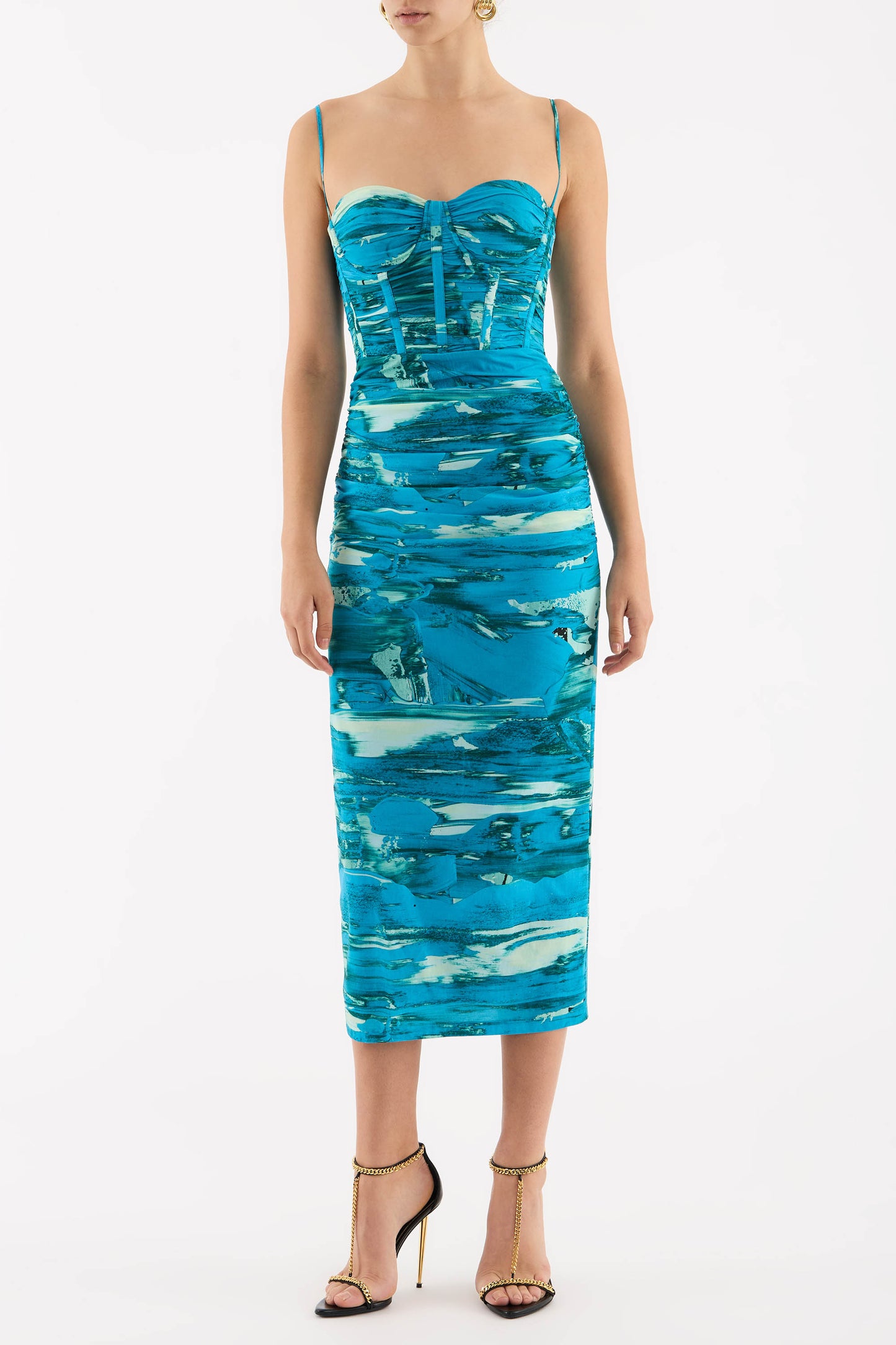 Marine Mirage Midi Dress