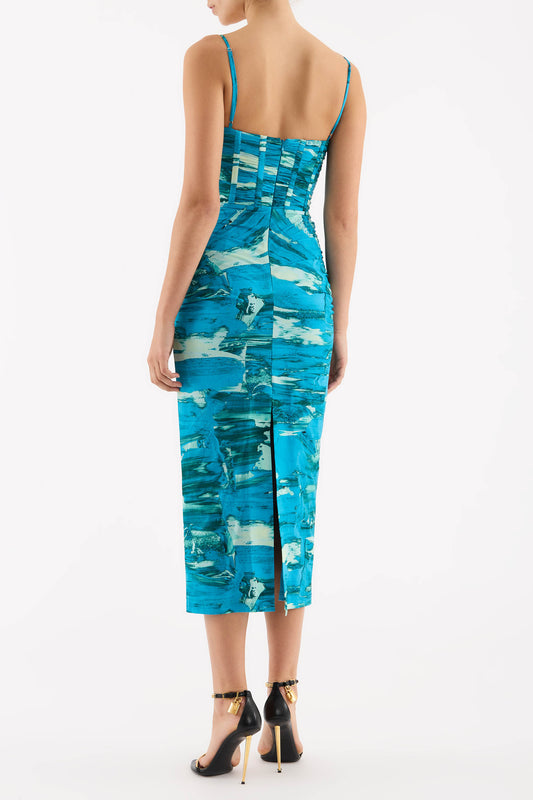 Marine Mirage Midi Dress