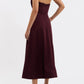 Merlot Halter Midi Dress