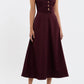 Merlot Halter Midi Dress