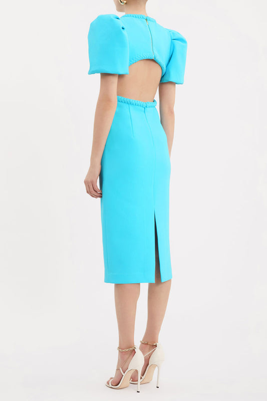 Michelle Puff Sleeve Midi Dress