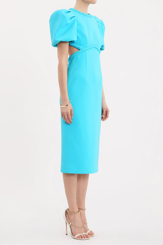 Michelle Puff Sleeve Midi Dress