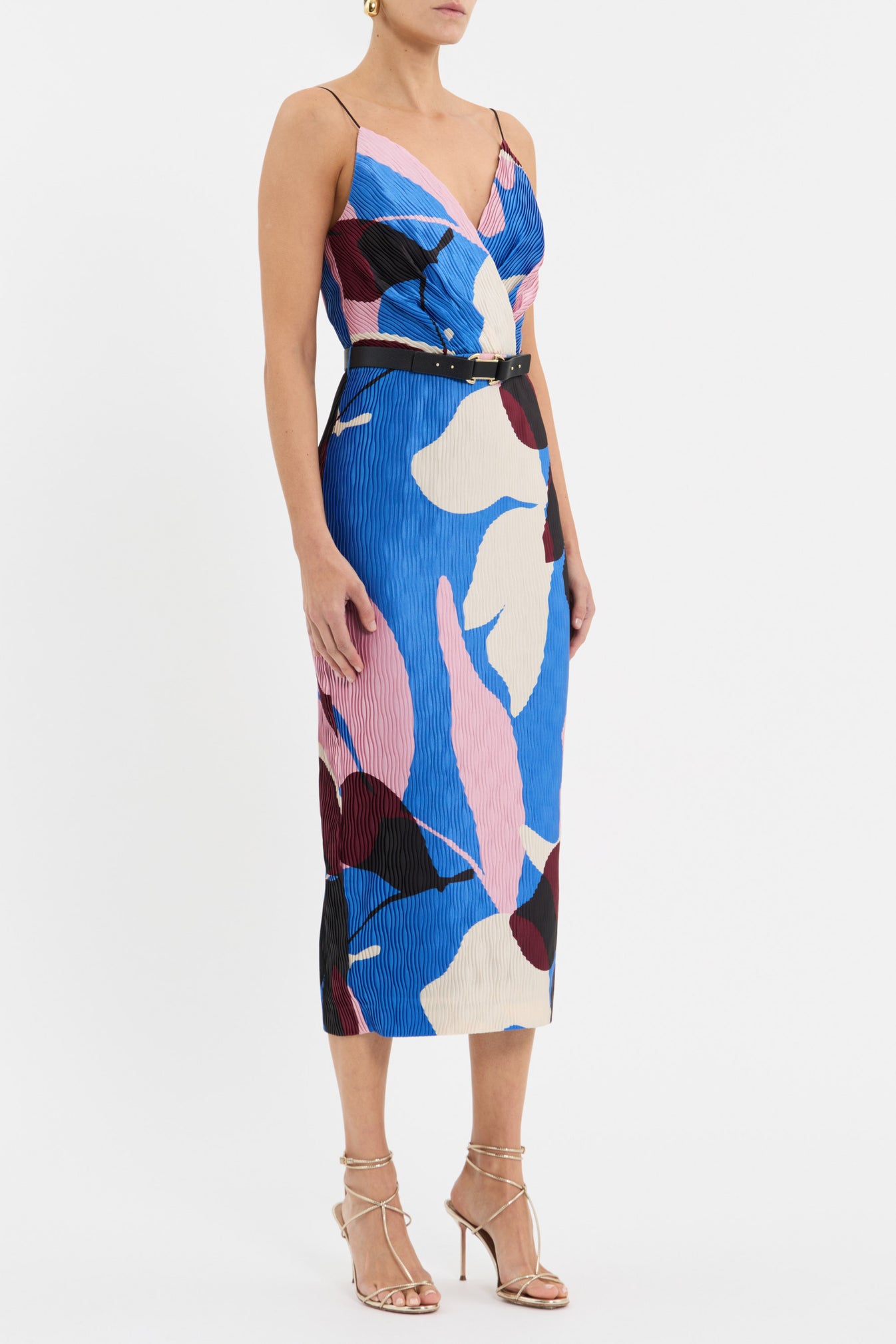 Mika Off-Shoulder Linen Blend Midi Dress main image 0