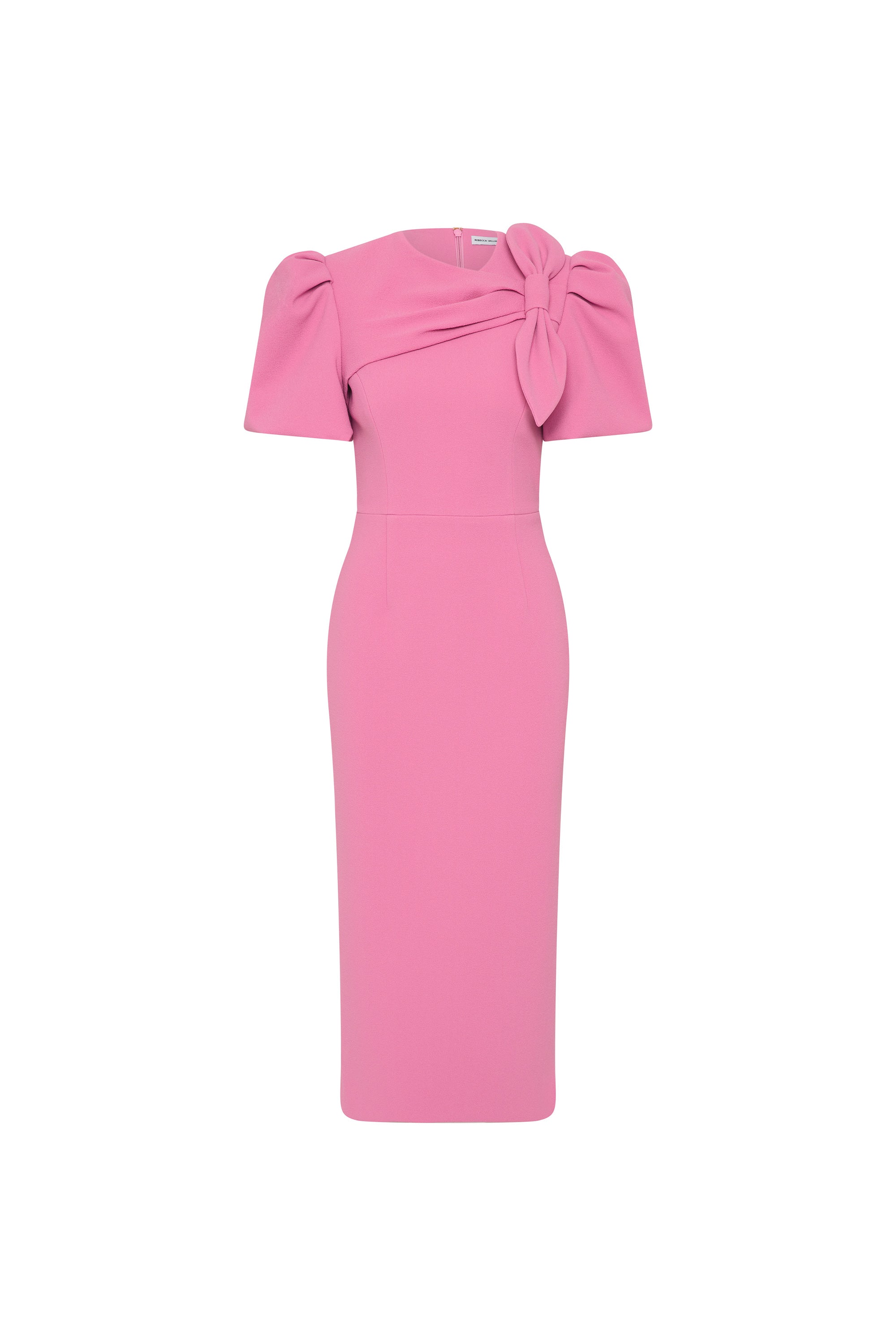 rebecca vallance midi dress Muriel Pink Size 4 Tailored from bonded crepe Size:Age (7-9) Coast Women's Bow Back E0-2