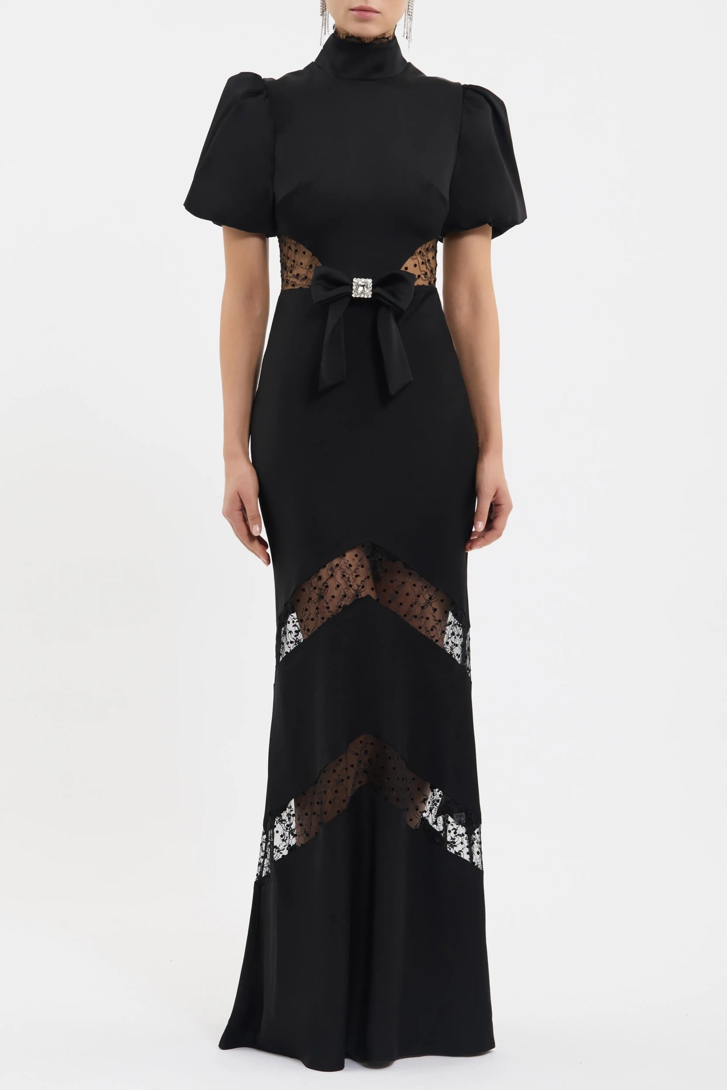 Noire Short Sleeve Gown
