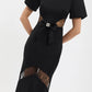 Noire Short Sleeve Gown