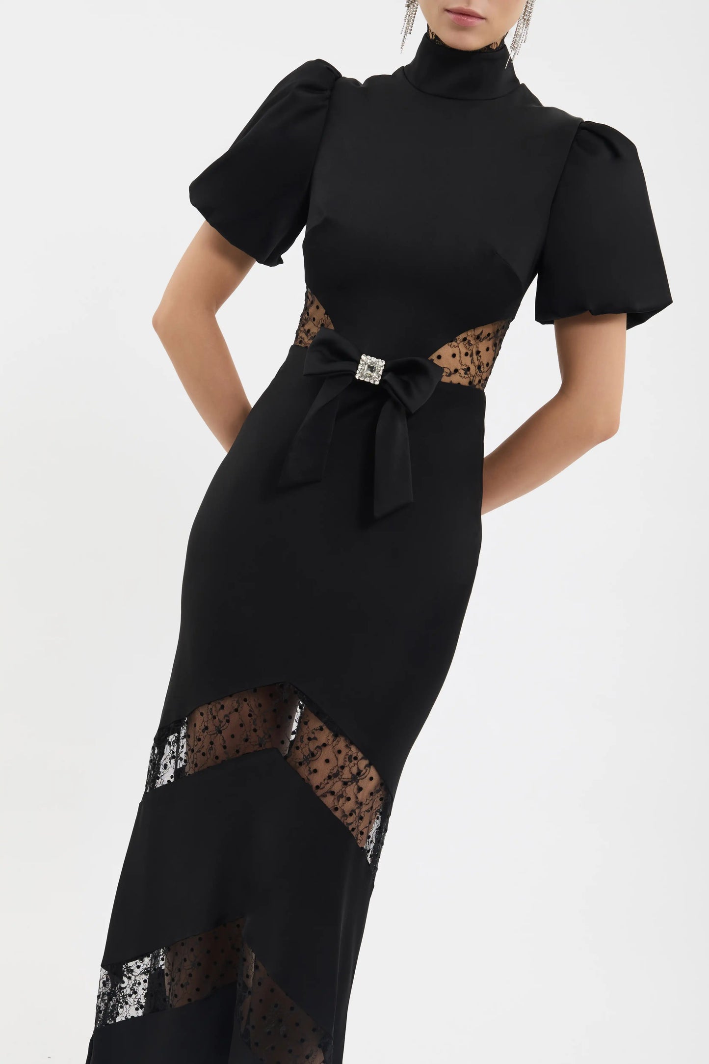 Noire Short Sleeve Gown