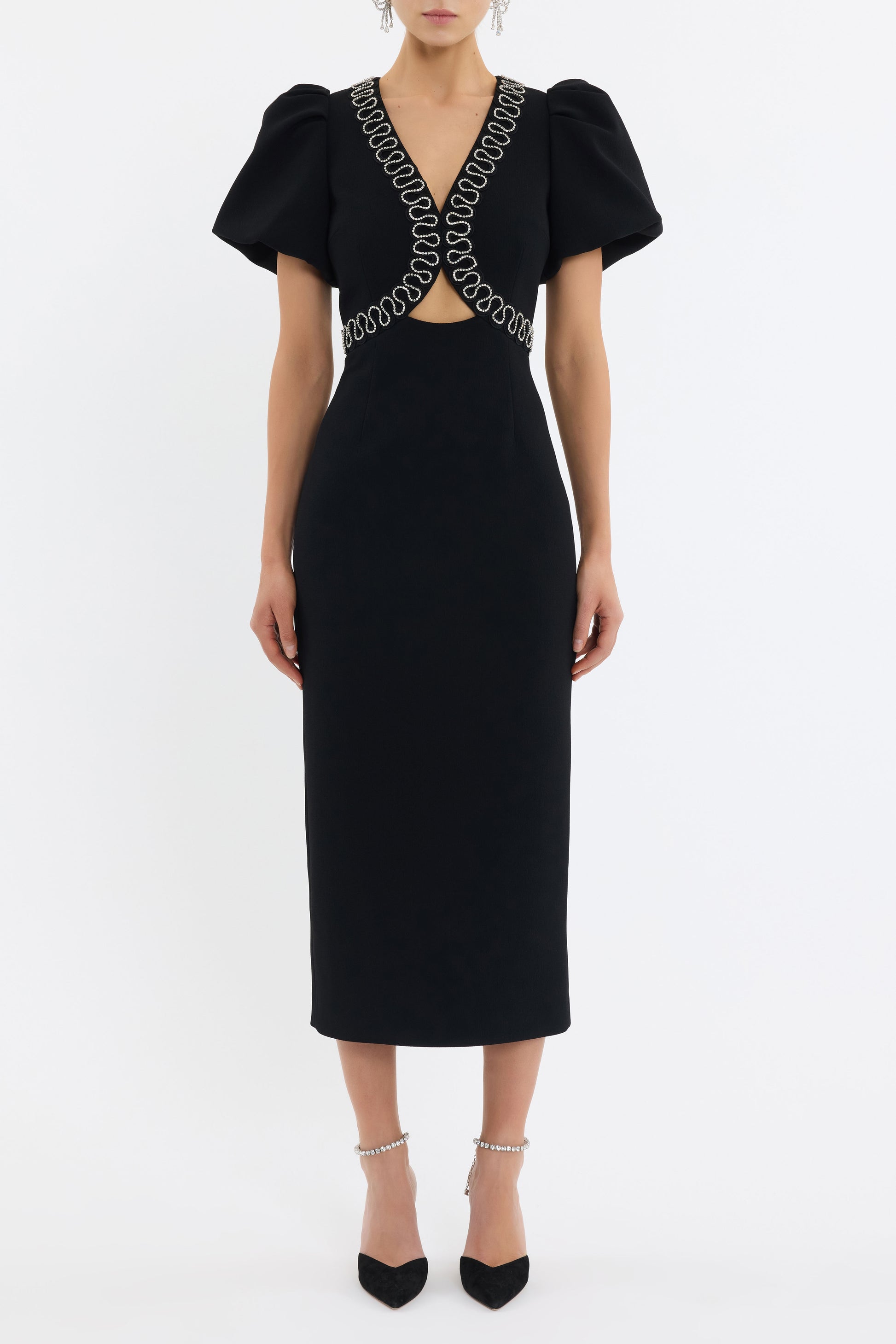 Nyx Puff Sleeve Midi Dress Rebecca Vallance Nyx Puff Sleeve Midi Dress Rebecca Vallance