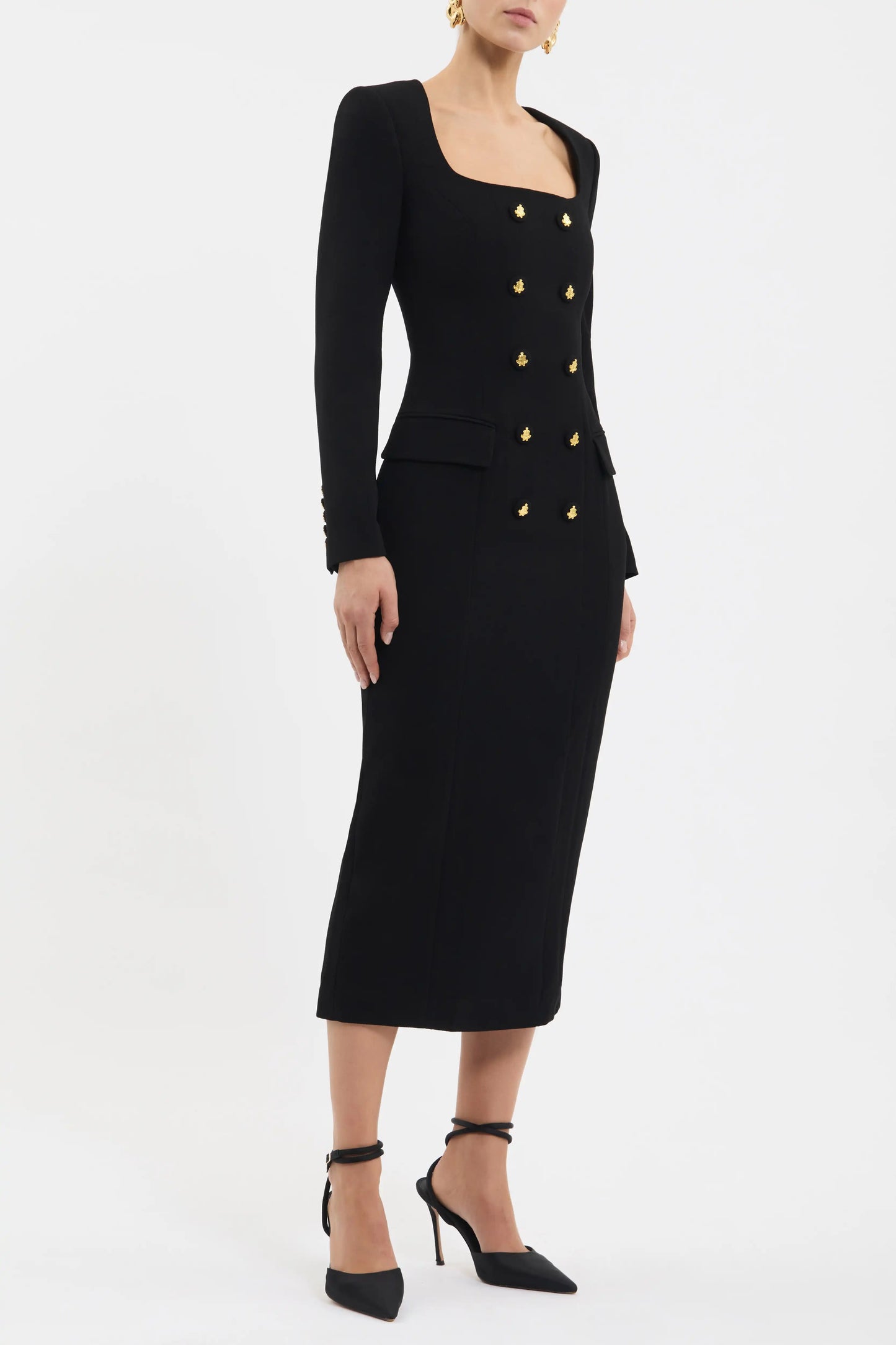 Odilia Long Sleeve Midi Dress