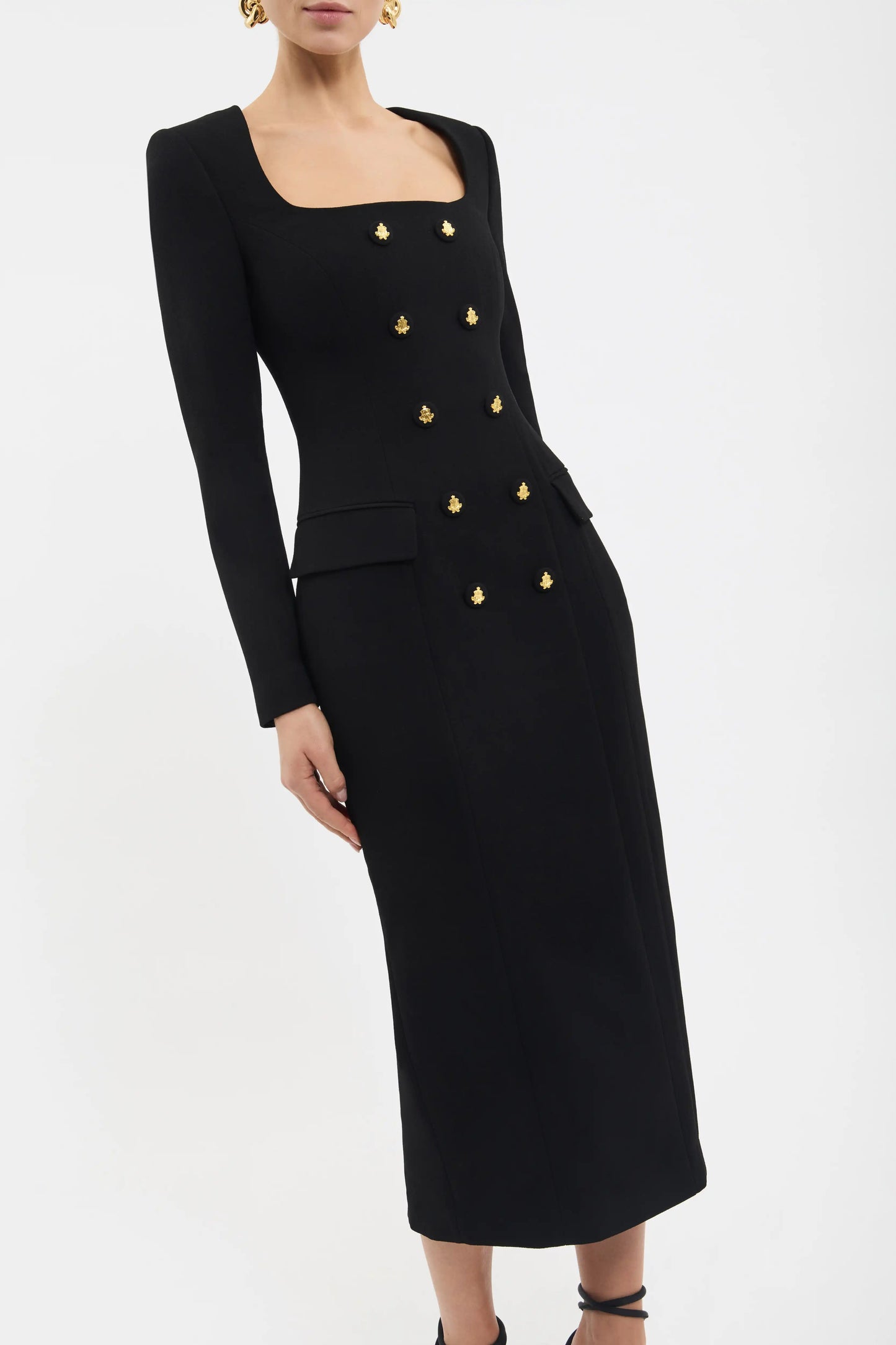 Odilia Long Sleeve Midi Dress