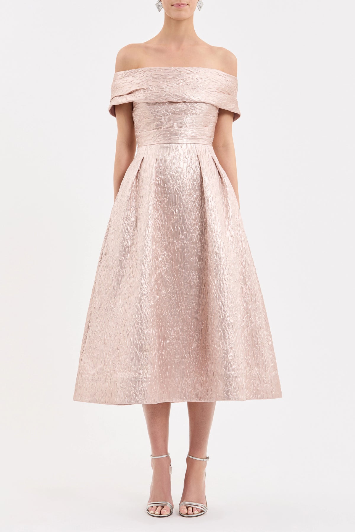 Opaline Off The Shoulder Midi Dress – Rebecca Vallance