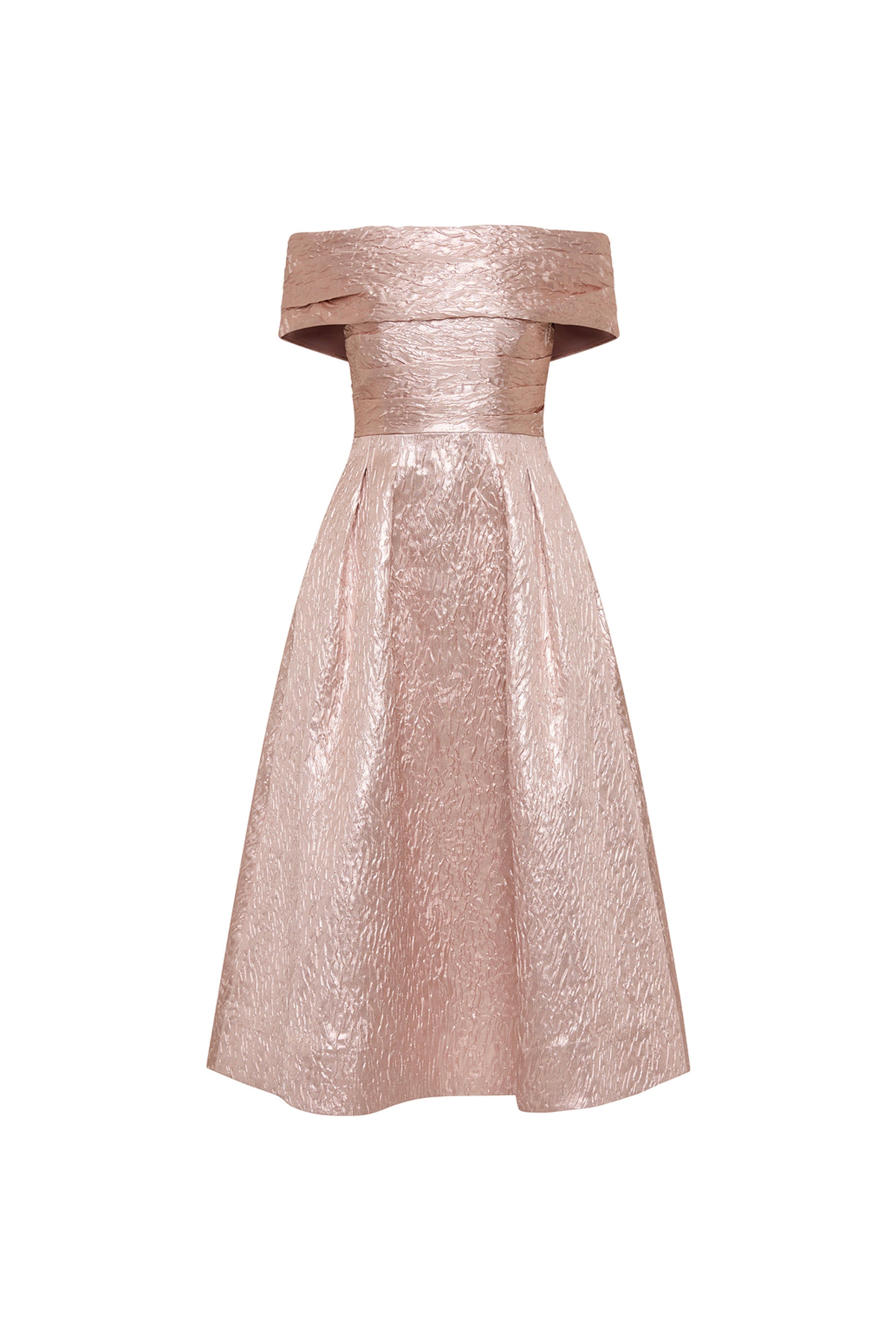 Opaline Off The Shoulder Midi Dress – Rebecca Vallance