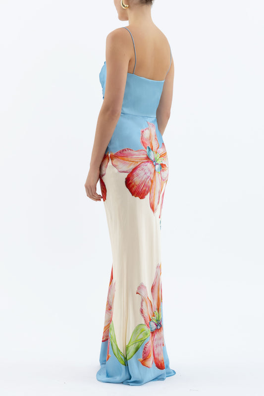 Orchid Oasis Strap Gown