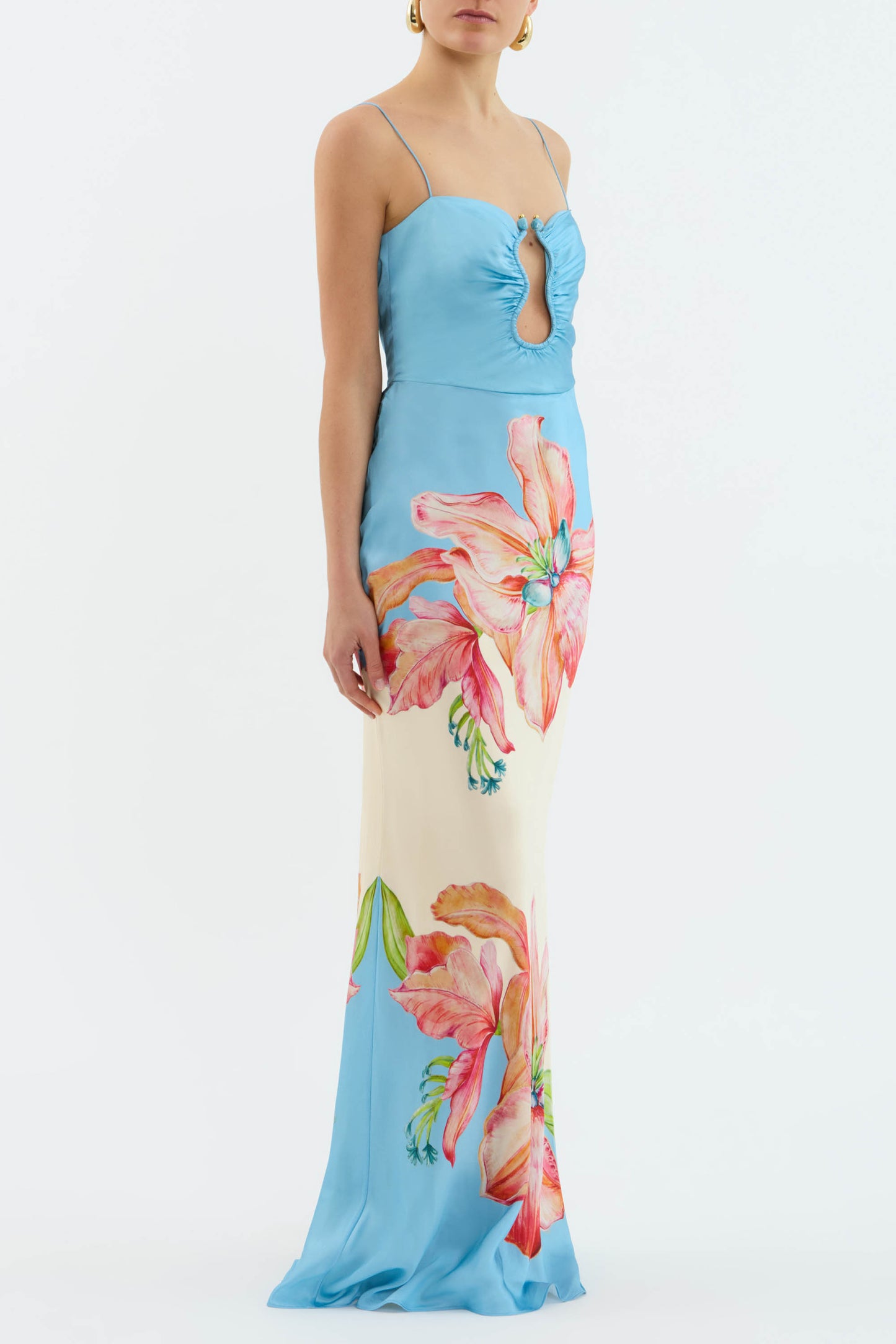 Orchid Oasis Strap Gown