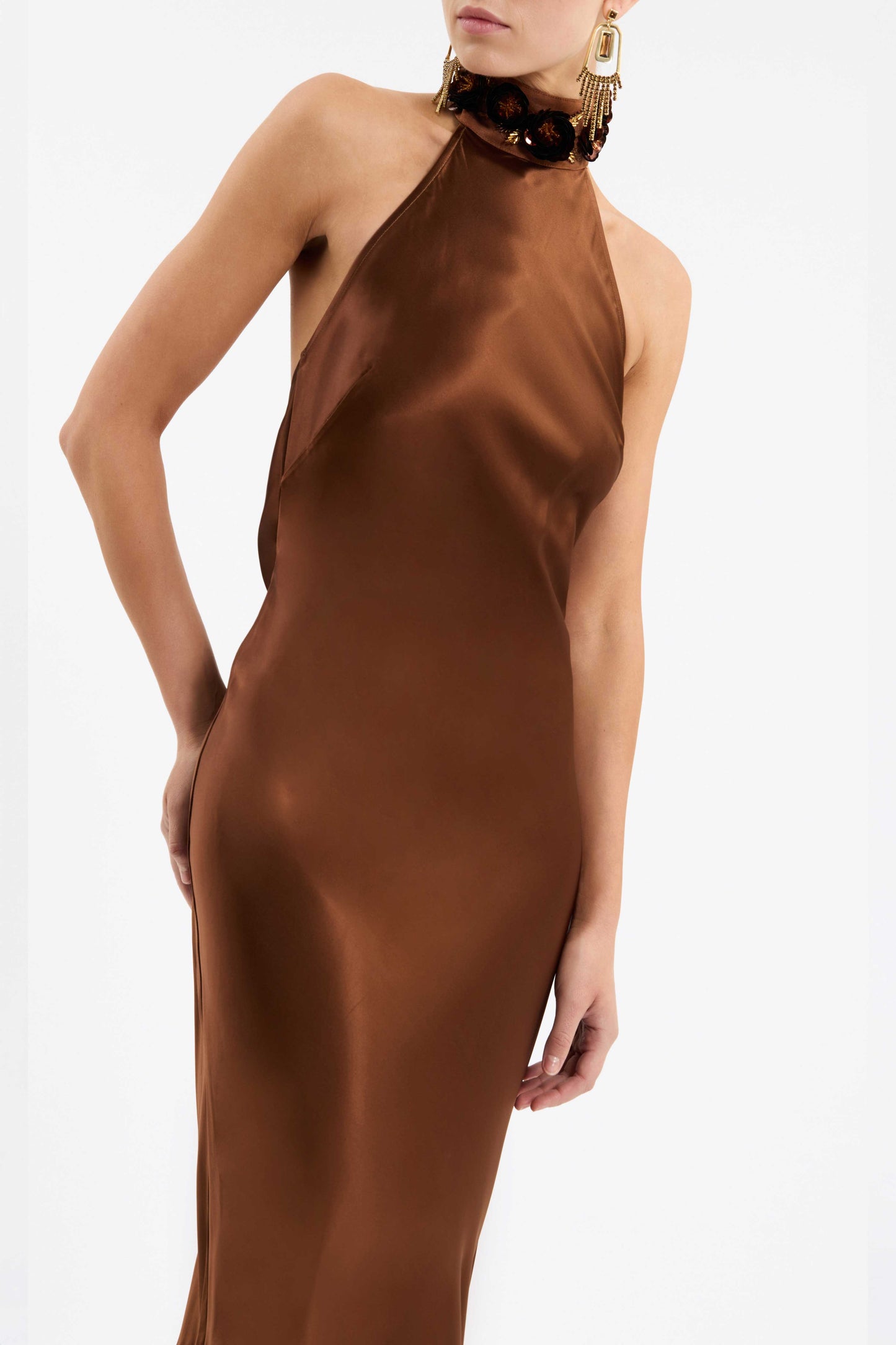 Phoenix Rose Halter Gown – Rebecca Vallance