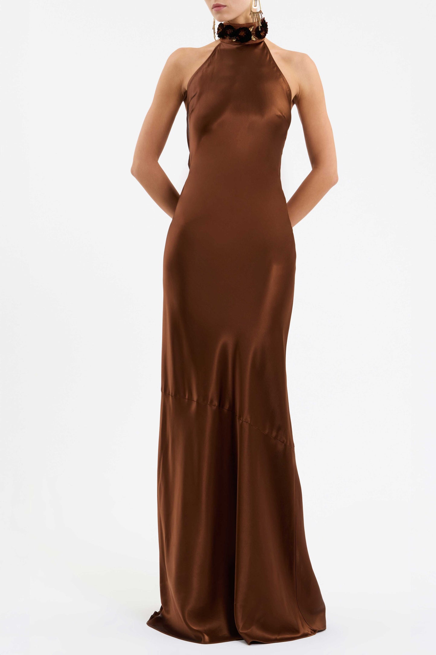 Phoenix Rose Halter Gown
