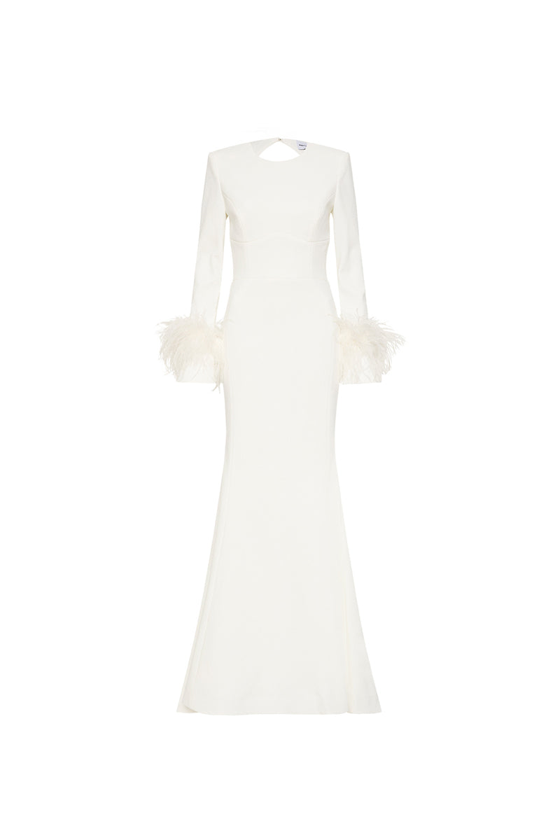 Plume Long Sleeve Gown