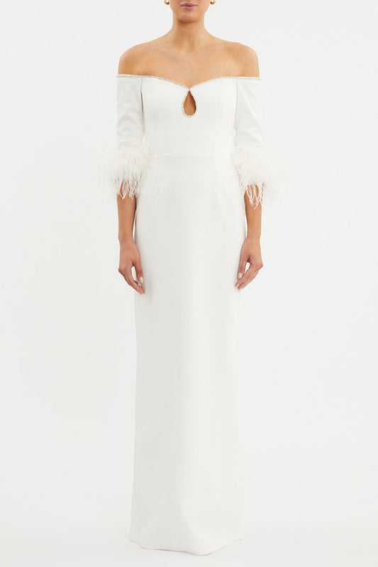 Plume Keyhole Gown