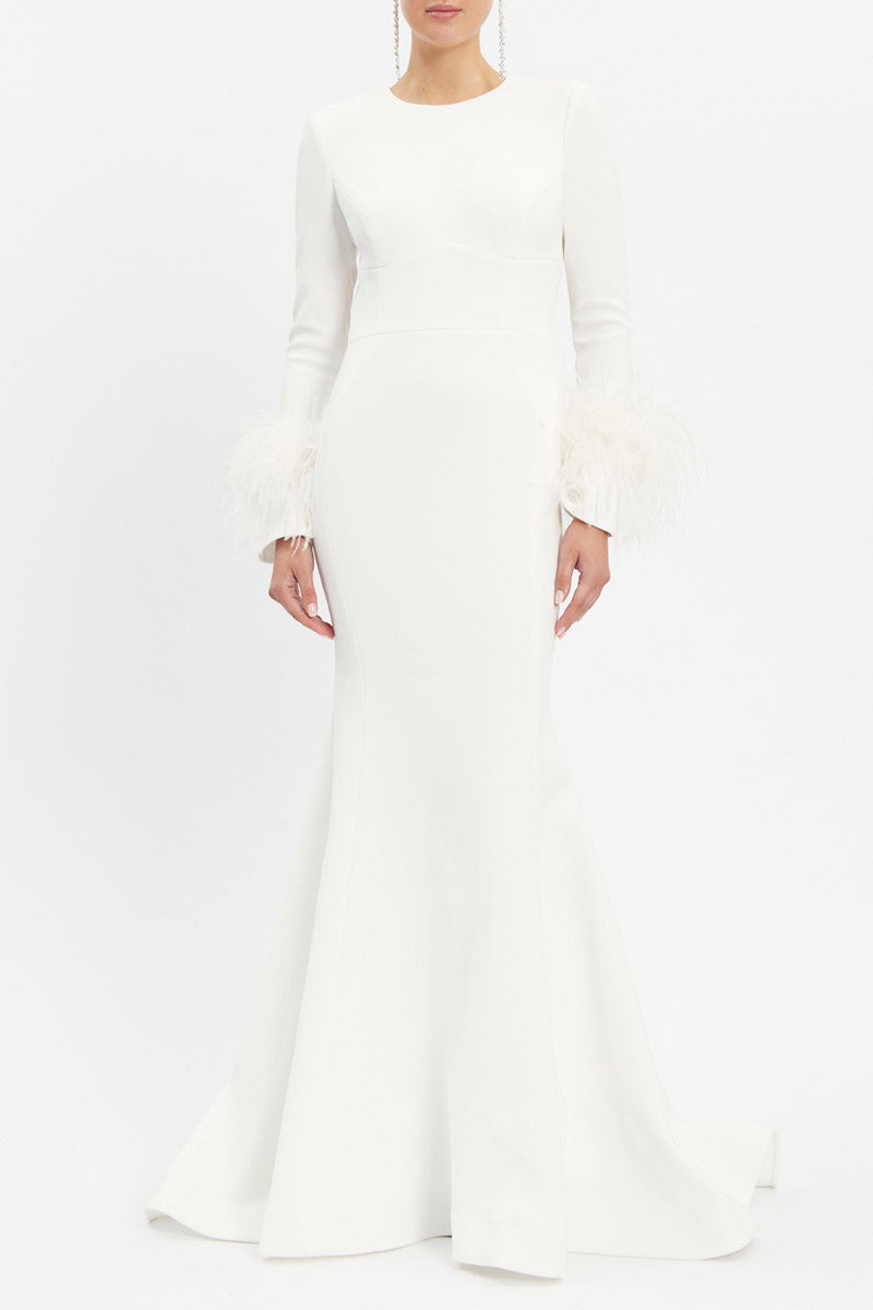 Plume Long Sleeve Gown