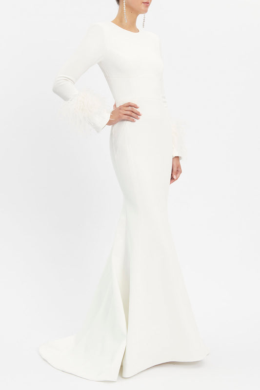 Plume Long Sleeve Gown