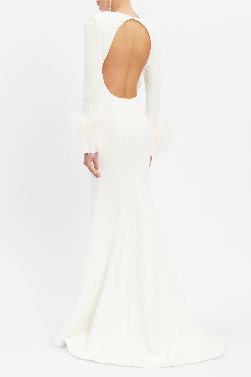 Plume Long Sleeve Gown