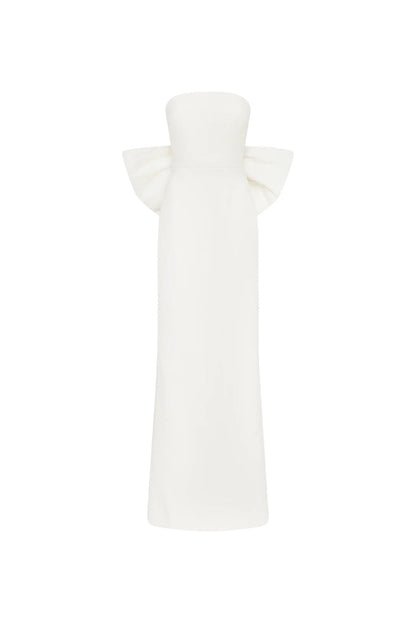 Rosette Strapless Gown