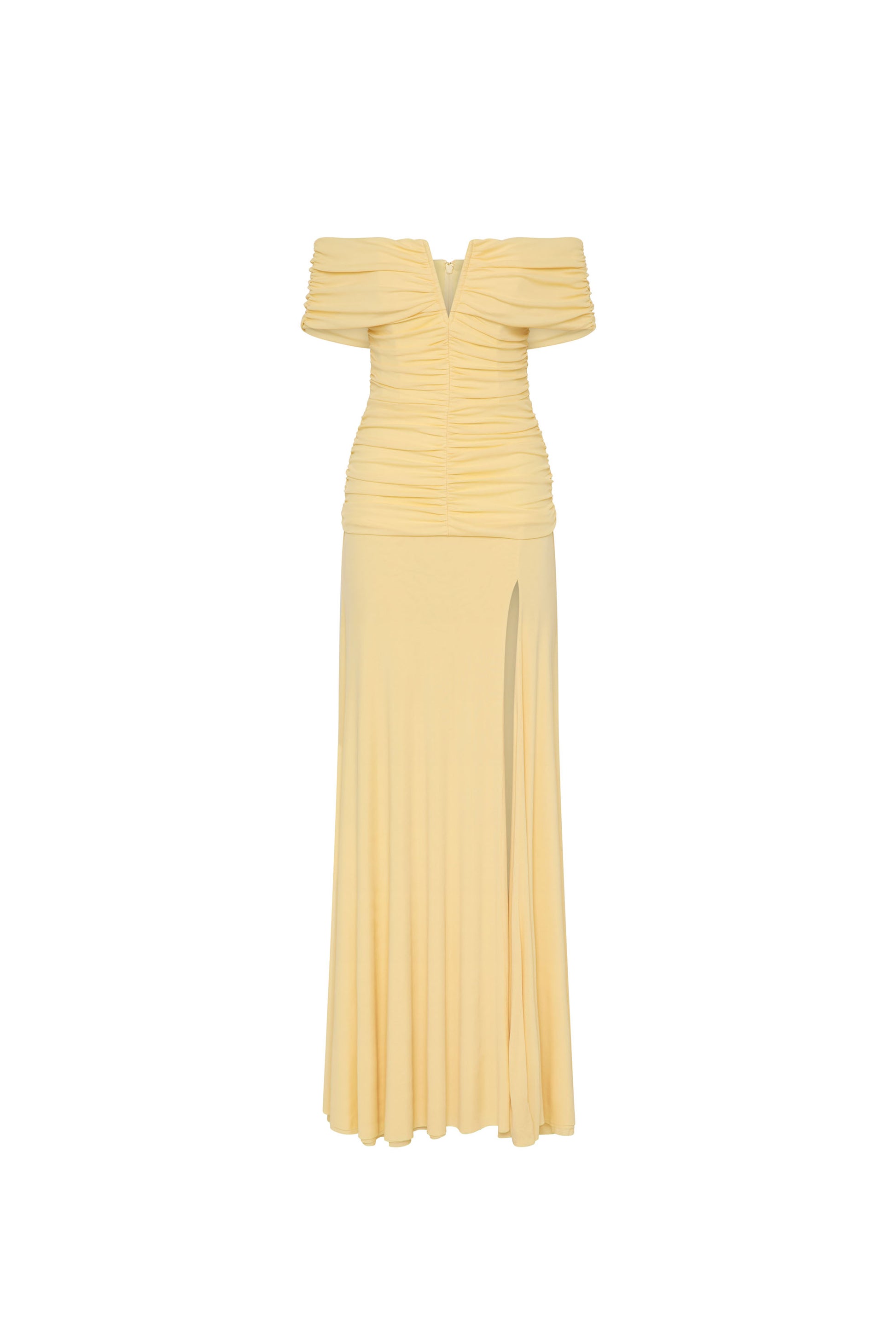 yellow off the shoulder maxi dress Zaley Off The Shoulder Maxi Dress – Rebecca Vallance