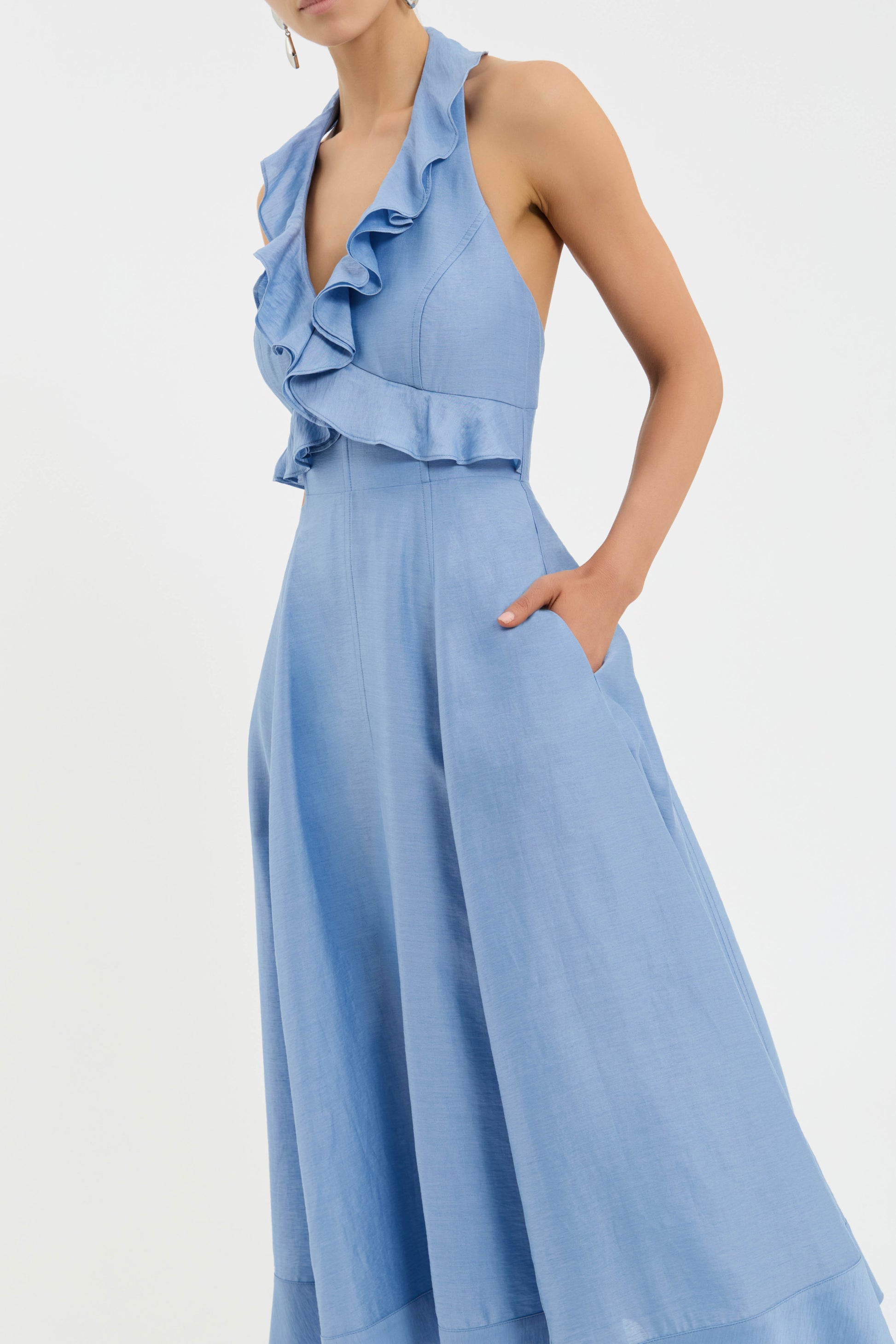 rebecca vallance chelsea midi dress REBECCA VALLANCE Chelsea Cutout Chain-Embellished Midi Dress