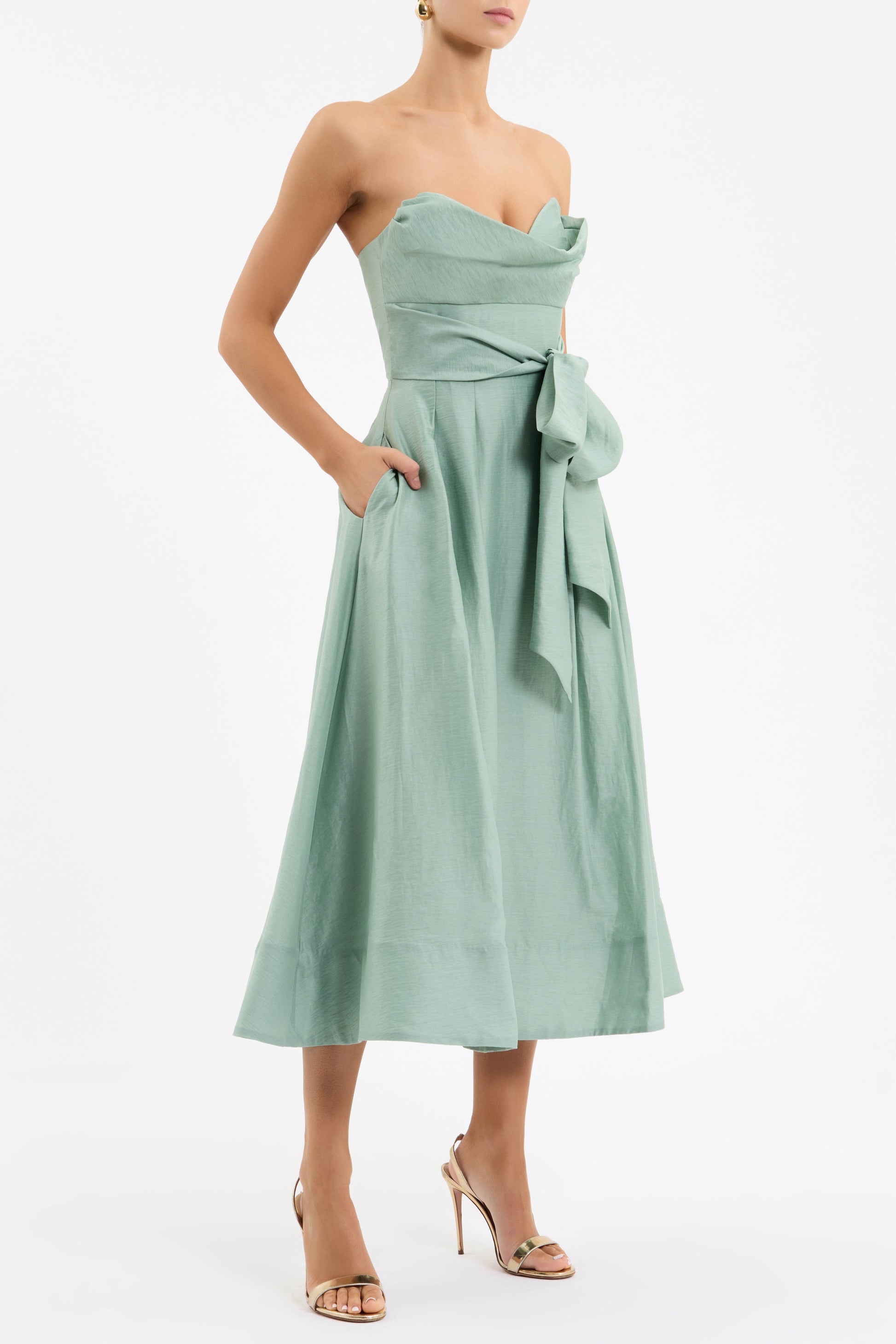Serenity Strapless Midi Dress Rebecca Vallance Serenity Strapless Midi Dress Rebecca Vallance