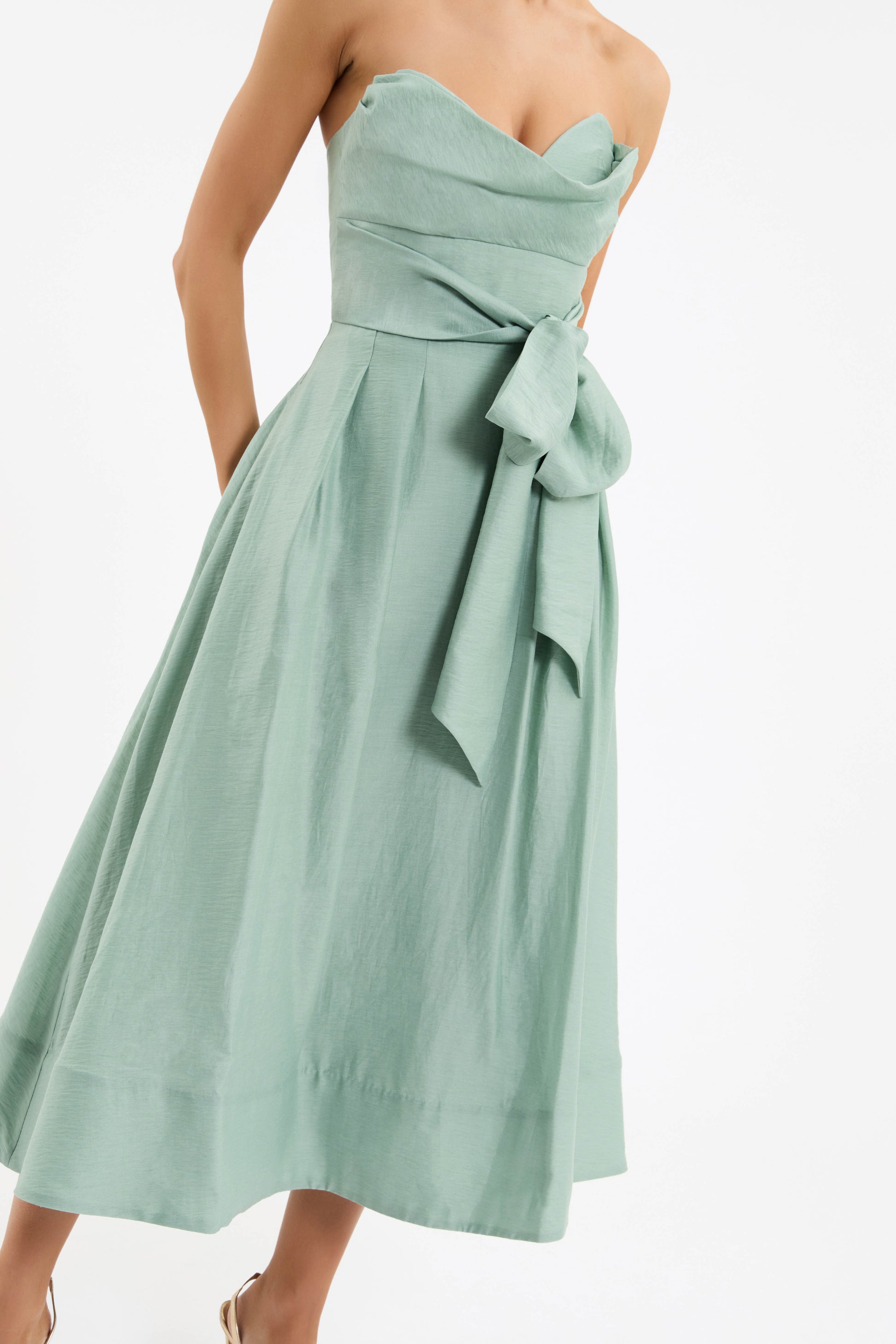 Serenity Strapless Midi Dress – Rebecca Vallance