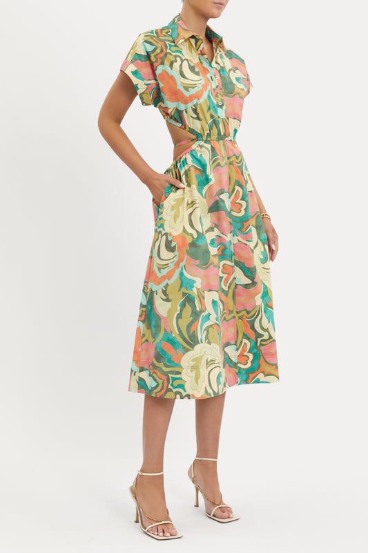 Suspicious Minds Cut Out Midi Dress