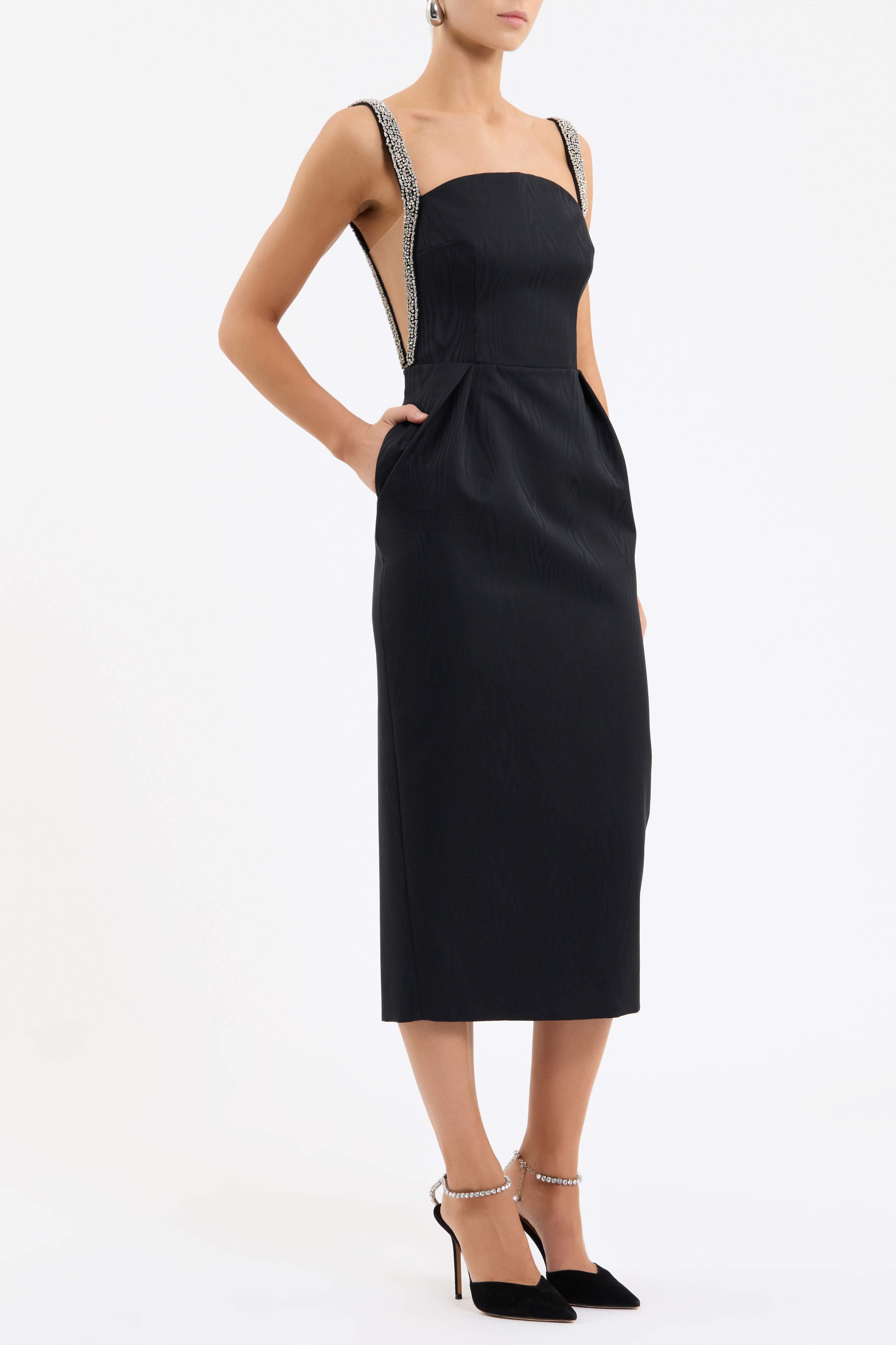 Teles Embellished Midi Dress – Rebecca Vallance